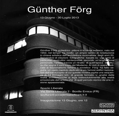 Gunther Forg per arte dal vivo