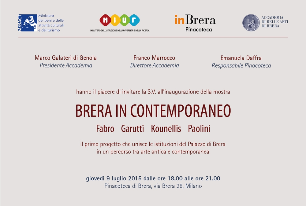 Invitation to Brera in Contemporaneo